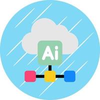 diseño de icono de vector de arquitectura basada en la nube