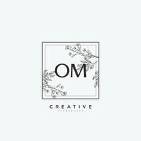 OM Beauty vector initial logo art, handwriting logo of initial signature, wedding, fashion, jewerly, boutique, floral and botanical with creative template for any company or business.