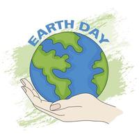 EARTH Planet Day Ecological Problem Vector Illustration Set