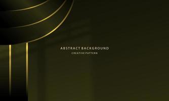Abstrack Geometric Gradient Curtains Background Elegant Dark Green Color, For Company Presentation Background, Mock Up With Gold Light Color, EPS 10 vector