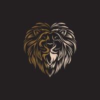 lion head logo design vector template