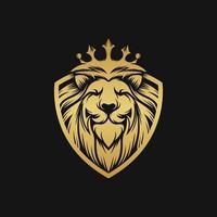 lion head logo design vector template