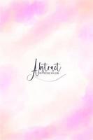 Abstract watercolor peach and pink poster background vector