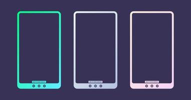 Vertical story template in gradient colors. Social media frame vector illustration.