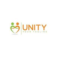 Creative, Modern Unity Logo, Icon Vector Illustration Template.