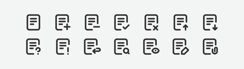 Document file icon set. File edit vectors. symbol document. vector illustration.