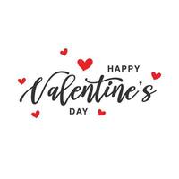 Happy Valentine's Day vector. Valentine's Day typography poster with handwritten calligraphic text isolated on white background. vector