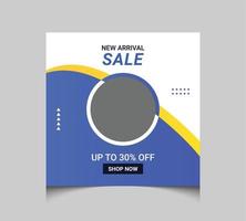 New arrival sale social media post banner design vector