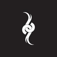 letter qb curves linked overlap logo vector