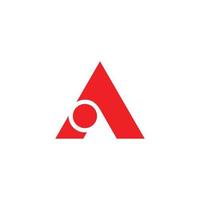 letter a triangle arrow curve dot geometric logo vector