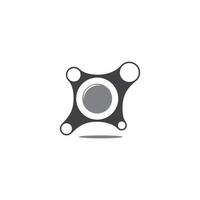 vector de logotipo de símbolo de diseño geométrico de engranaje de objeto abstracto