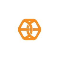 linked overlapping 3d flat linear design symbol logo vector