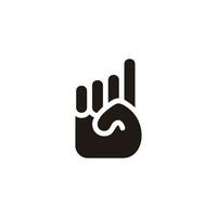 number one hand palm simple geometric symbol vector