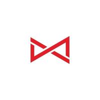 letter mx simple overlapping line geometric logo vector