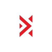 arrow right abstract geometric triangle line logo vector