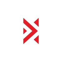 arrow right abstract geometric triangle line logo vector