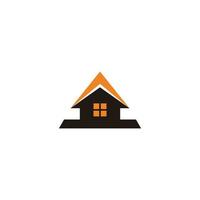 triángulo hogar flecha arriba ventana logo vector