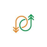 letter pj sun green tree logo vector