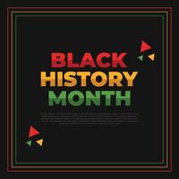 Black History Month Minimalist Social Media Post vector