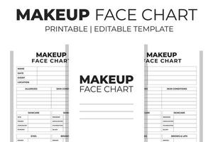 Makeup Face Chart vector