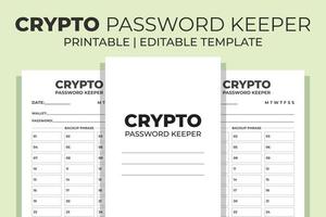 Crypto Password Keeper vector