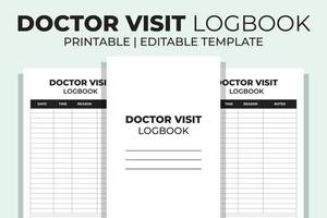 Doctor Visit Logbook vector