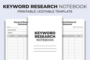 Keyword Research Notebook vector