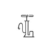 Bicycle Pump Line Style Icon Design vector