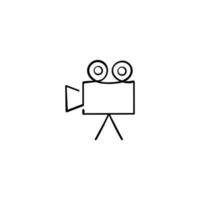 Video Camera Line Style Icon Design vector