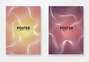 Modern poster design with abstract wave and lines. vector