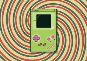 Free Nostalgia Retro Game Pad design. Retro Game Gadget. Flat Vector Illustration with retro background.