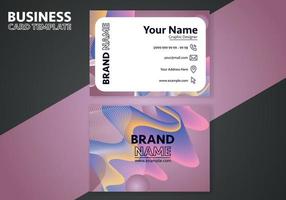 Modern abstract business card template with two side design template. vector