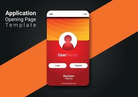 Landing page template. Home page for app design. Ui page vector design.