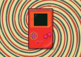 Free Nostalgia Gameboy design. Retro Game Gadget. Flat Vector Illustration with retro background.