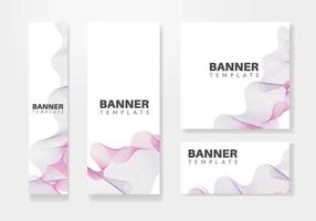 set of creative web banners of standard size. Vertical, horizontal and square template. vector illustration