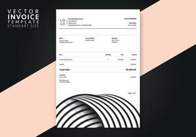 Editable Modern Abstract Creative Professional Invoice template. Vector incoive template.