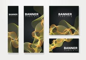 set of creative web banners of standard size. Vertical, horizontal and square template. vector illustration