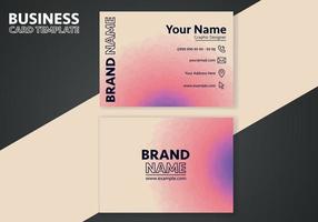 Modern abstract business card template with two side design template. vector