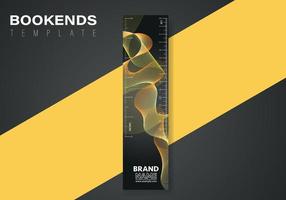 bookend template with abstract shapes. Abstract dynamic gradient graphic elements in modern style. vector