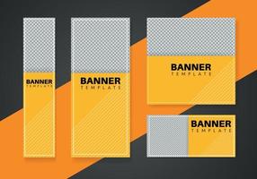 set of creative web banners of standard size. Vertical, horizontal and square template. vector illustration