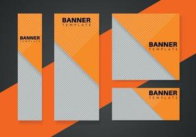 set of creative web banners of standard size. Vertical, horizontal and square template. vector illustration