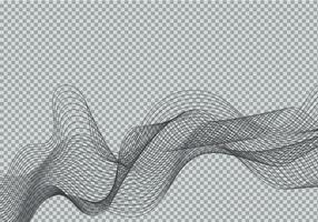 Abstract black line wave curve on isolated background vector illustration.