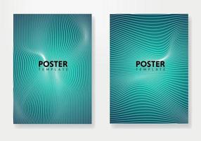 Modern poster design with abstract wave and lines. vector