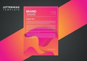 Abstract dynamic gradient graphic elements in modern style. Orange letterhead with flowing liquid shapes, amoeba forms. vector