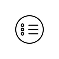 List or Options Isolated Line Icon. Editable stroke. Vector image that can be used in apps, adverts, shops, stores, banners
