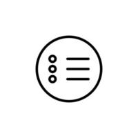 List or Options Isolated Line Icon. Editable stroke. Vector image that can be used in apps, adverts, shops, stores, banners