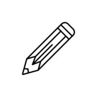 Editable Stroke of Pencil. Perfect for stores, internet shops, UI, design, articles, books vector