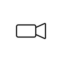 Video Camera Isolated Line Icon. Editable stroke. Vector image that can be used in apps, adverts, shops, stores, banners