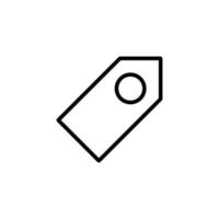 Price Label Isolated Line Icon. Editable stroke. Vector image that can be used in apps, adverts, shops, stores, banners