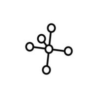Chemical Compound Isolated Line Icon. Editable stroke. Vector image that can be used in apps, adverts, shops, stores, banners